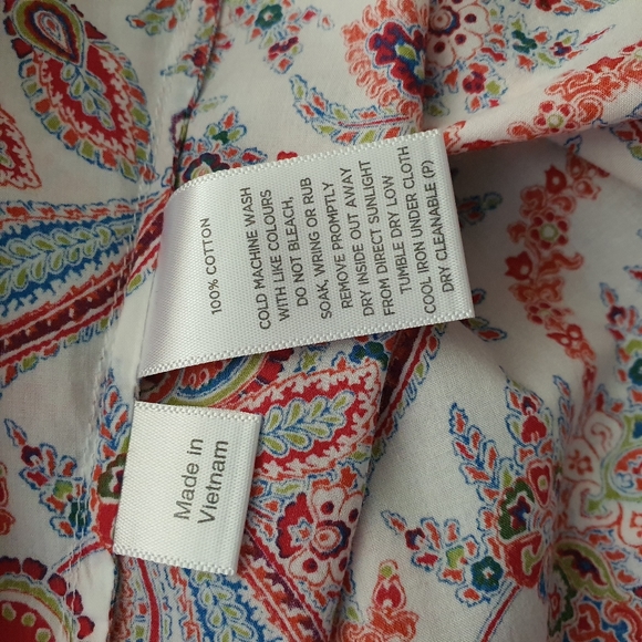 Sportscraft Liberty Fabric Paisley Floral Print Sleeveless Blouse Size 14 - Picture 5 of 12